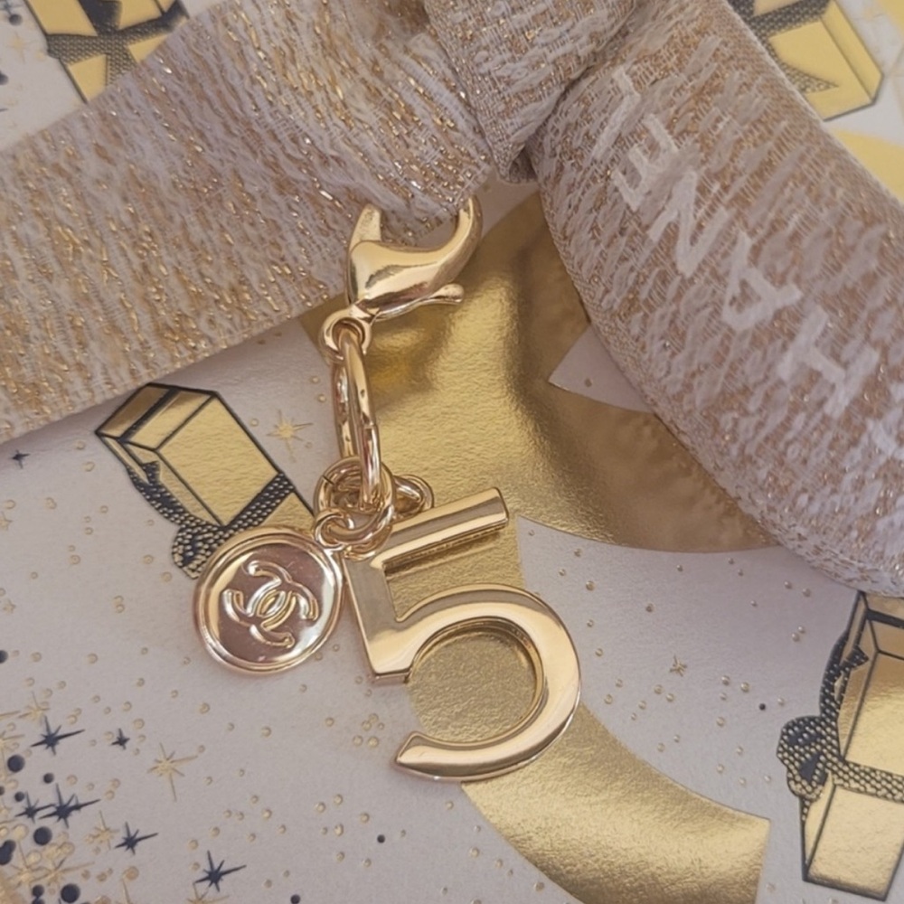 Chanel Gold No 5 Charm Accessory
